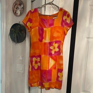 90s Vintage Multicolor Minidress